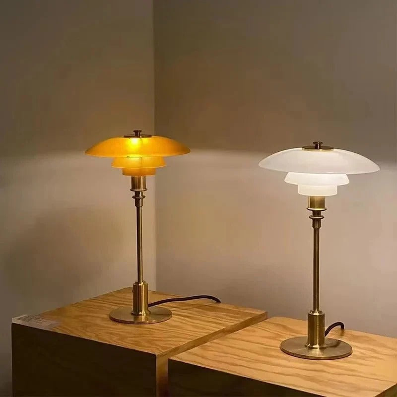 Luminara | Elegant Dimmable Curved Shade Table Lamp for Bedroom or Desk 5