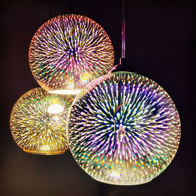 Luminara | Vibrant Artistic 3D Firework Glass Pendant Light 1