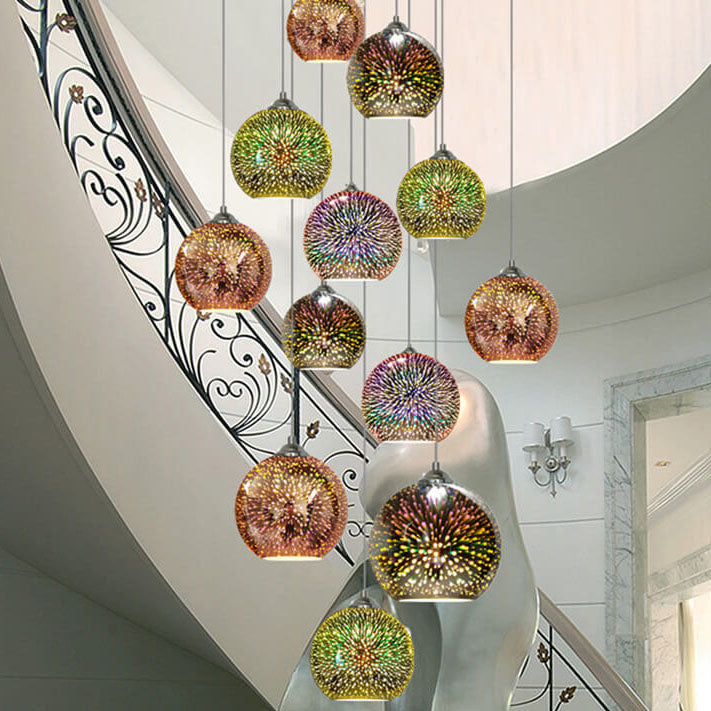 Luminara | Vibrant Artistic 3D Firework Glass Pendant Light 10
