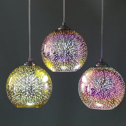 Luminara | Vibrant Artistic 3D Firework Glass Pendant Light 11
