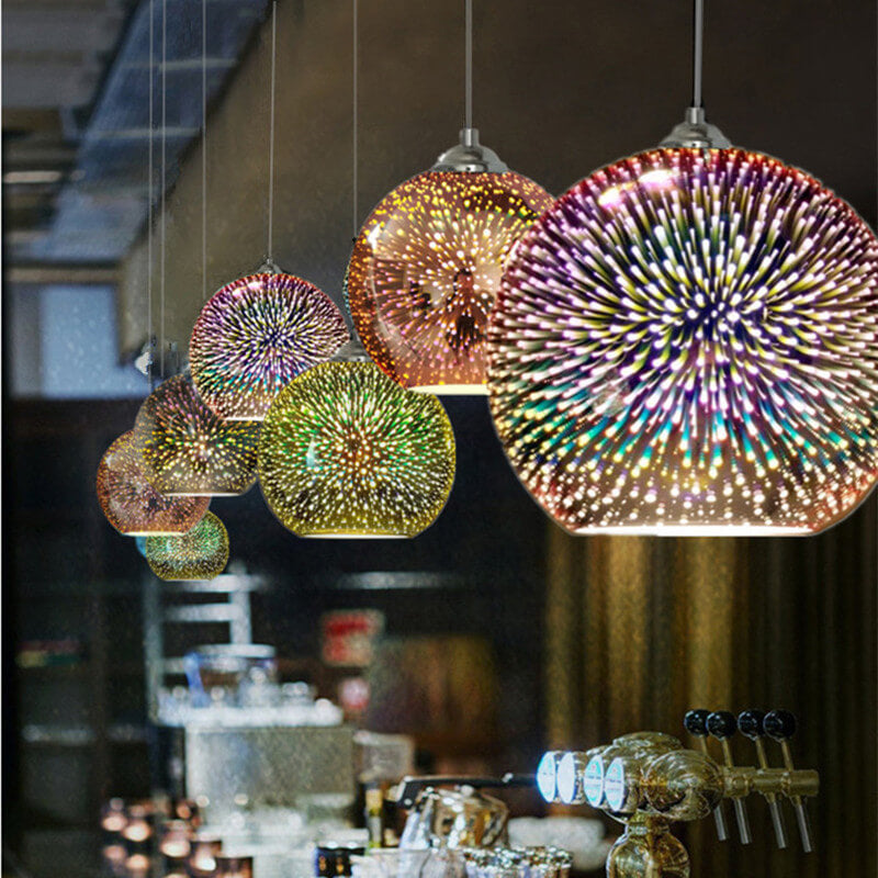 Luminara | Vibrant Artistic 3D Firework Glass Pendant Light 13
