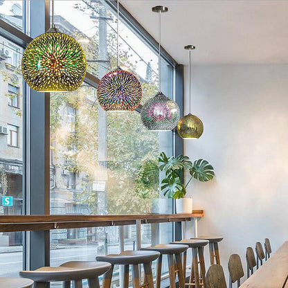 Luminara | Vibrant Artistic 3D Firework Glass Pendant Light 14