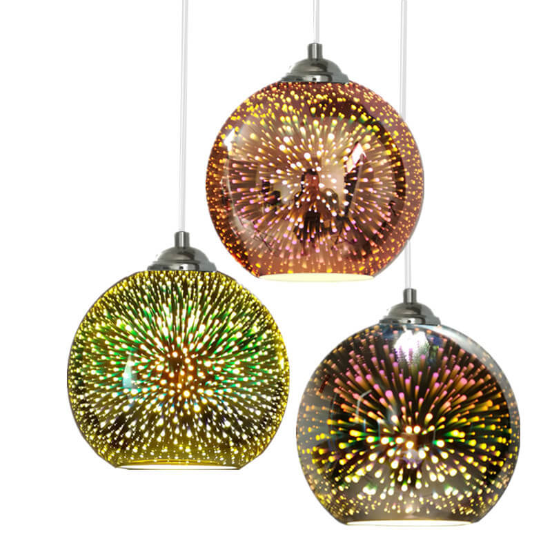Luminara | Vibrant Artistic 3D Firework Glass Pendant Light 6