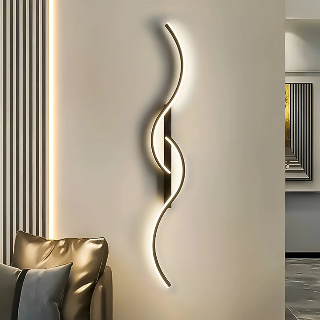 Modern Curved Wall Light | Energy-Efficient Sconce with LED Design | Stylish Illumination for Ambient Atmosphere 1