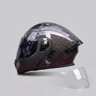 Modular Motorcycle Helmet with Dual Visor, Flip Up Modular Helmet with Tinted Visor, Carbon Style Motorcycle Riding Gear