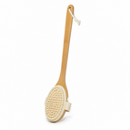 Bamboo Long-handled Bath Brush with Horse Hair