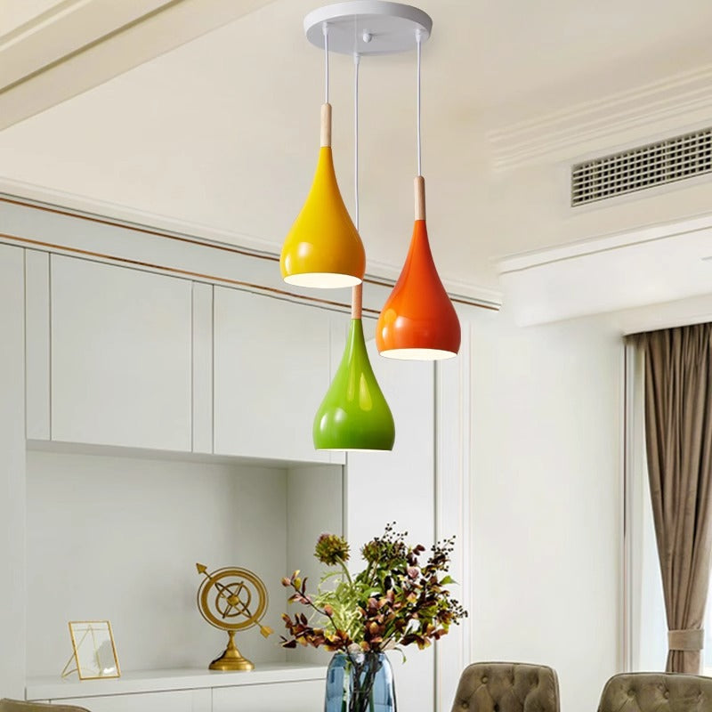 Nordic Glow | Stylish Modern Wood and Metal Kitchen Pendant Lighting 2