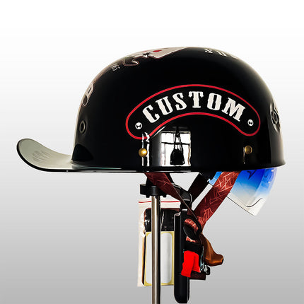 Baseball Cap Motorcycle Helmet with Inner Visor and Quick Release Buckle, Motorcycle Helmets DOT Approved Half – image 12