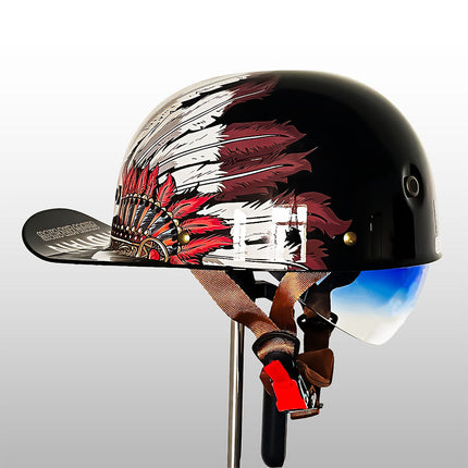 Motorcycle Helmets DOT Approved Half Helmet, Inner Visor and Quick Release Buckle – image 14