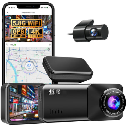 4K Dash Cam Front and Rear, Car Dash Camera with WiFi and Night Vision – image 8