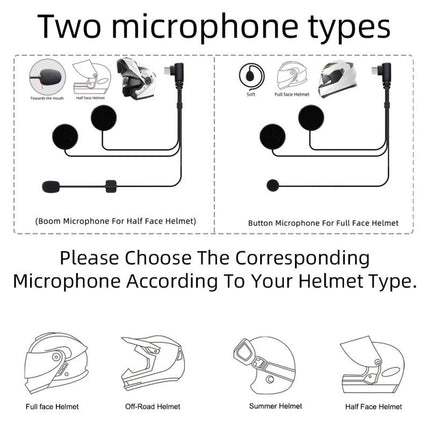 Motorcycle Communication System, Motorcycle Helmet Speakers with Boom Mic – image 18
