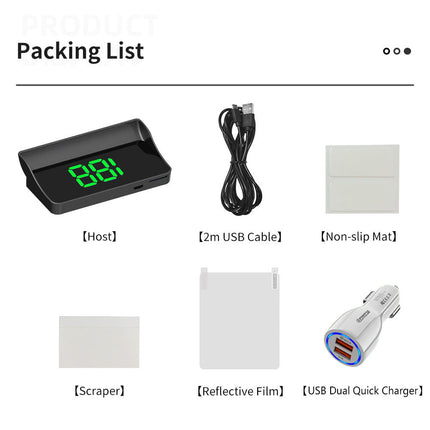 GPS Speedometer for Cars, HUD Display with GPS Compass – image 9