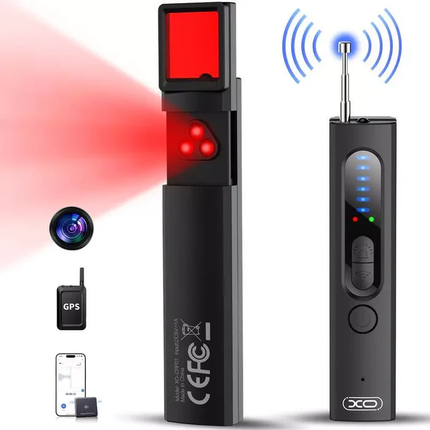 Spy Camera Detector, RF Bug Detector, GPS Tracker Detector for Vehicles, Hidden Camera Scanner with Vibration Alert