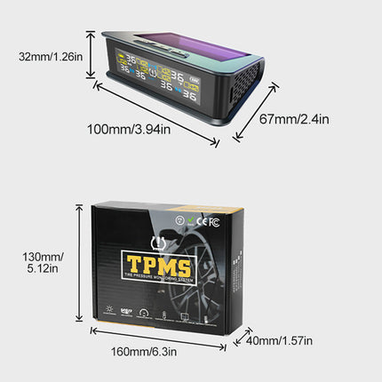 Solar Tire Pressure Monitor System, TPMS for RV and Trailer