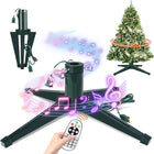 Rotating Christmas Tree Stand with Remote, Artificial Tree Stand for 8 ft Trees, Revolving Tree Stand with Music