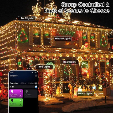 Smart Christmas Lights with App Control, Color Changing Christmas Tree Lights
