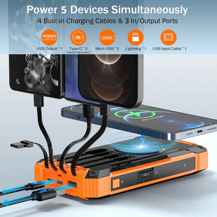 Portable Charger Solar Power Bank, Wireless Solar Phone Charger – image 7