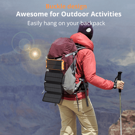 Portable Charger Solar Power Bank, 27000mAh Fast Charging Power Bank with 4 Cables – image 4