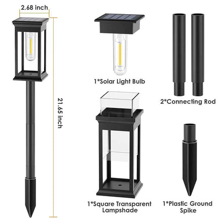 Solar Yard Lights for Garden and Driveway, Solar Pathway Lights with Adjustable Height – image 7