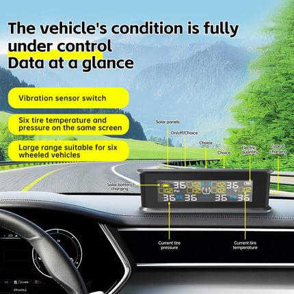 Solar Tire Pressure Monitor System, TPMS for RV and Trailer – image 5
