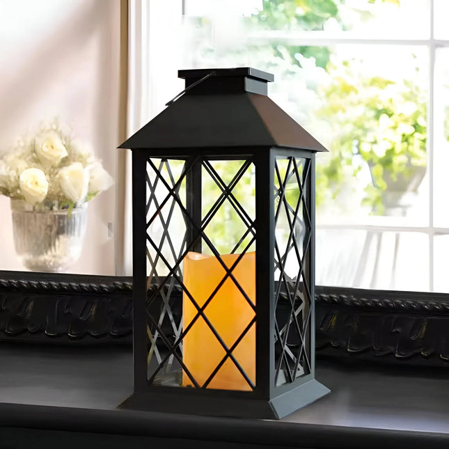 SolaraGlow | Elegant Vintage Outdoor Solar Garden Lantern Light 0