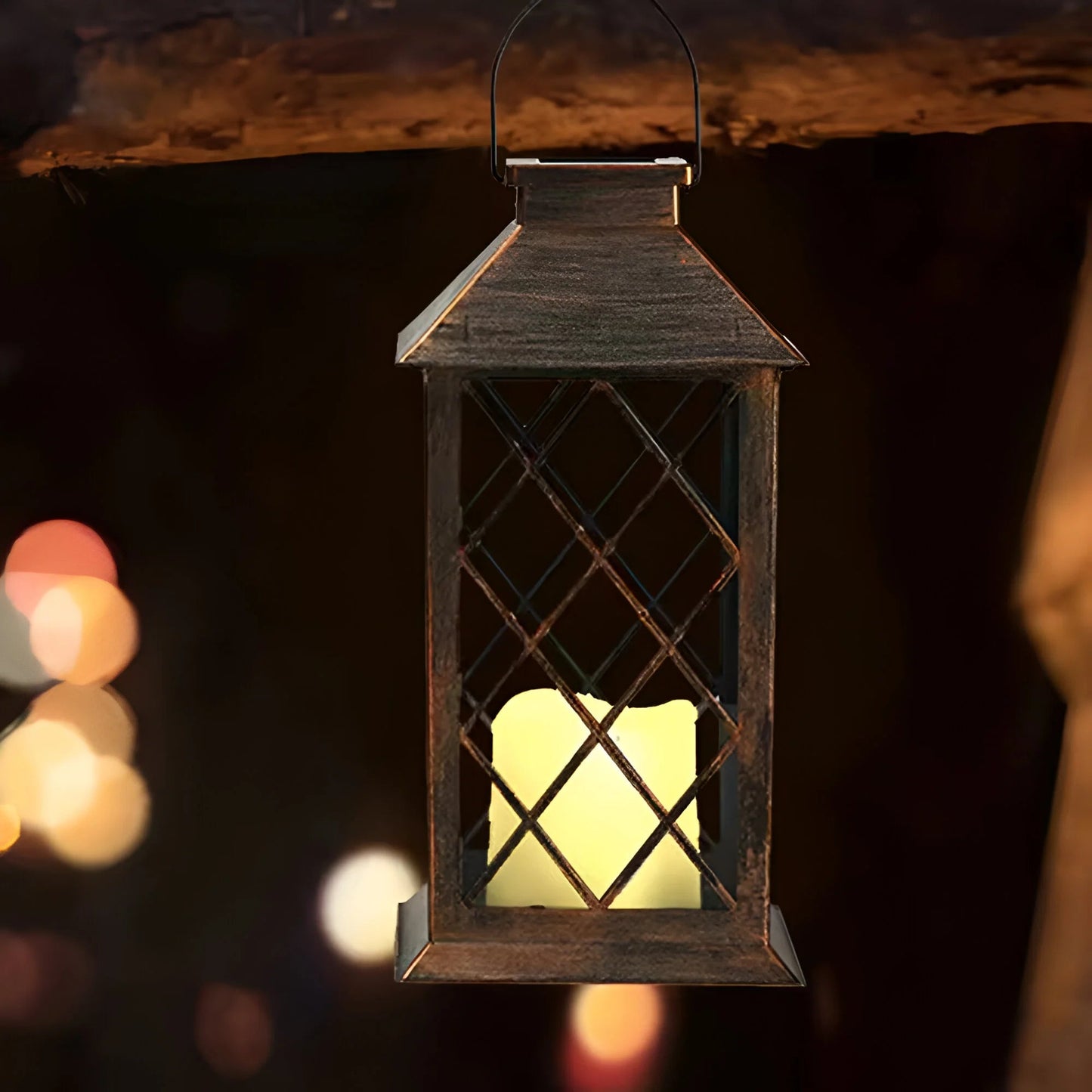 SolaraGlow | Elegant Vintage Outdoor Solar Garden Lantern Light 3
