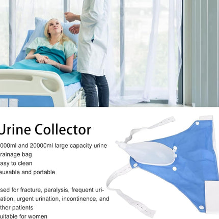 Urine Collector, Reusable Urine Bag with Waist and Leg Straps – image 8