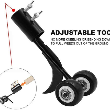 Stand Up Weeding Tool with Wheels, Weed Removal Tool for Driveway Cracks – image 5