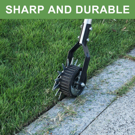 Manual Lawn Edger with Wheels, Garden Edger for Flower Bed and Driveway