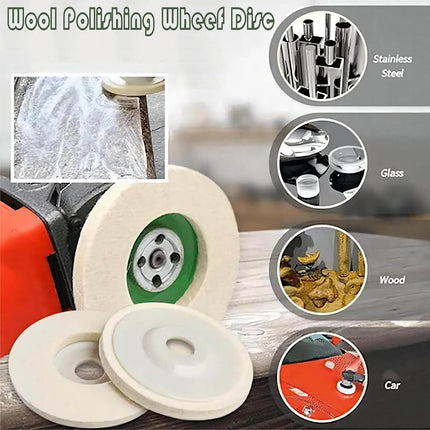 Buffing Wheel for Angle Grinder, Wool Polishing Wheel Disc for Metal and Wood – image 4