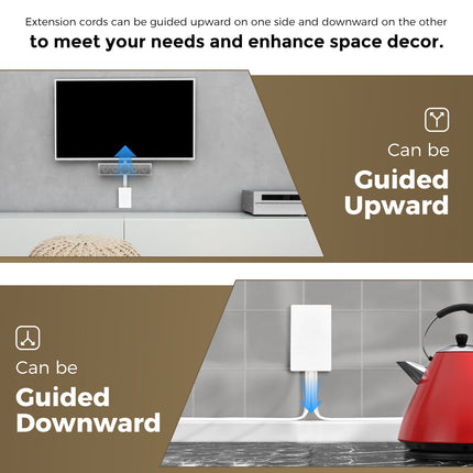 Flat Plug Power Strip with Outlet Concealer, Cord Hider – image 10