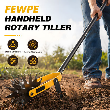 Rotary Garden Tiller, Small Tiller for Raised Beds and Garden Rows – image 5