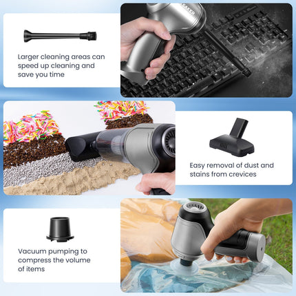 Mini Handheld Cordless Vacuum Cleaner, Car Vacuum with 4 Attachments – image 5