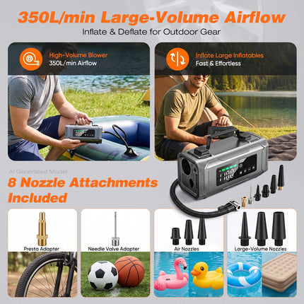 Portable Jump Starter with Tire Inflator and Air Blower, Portable Jump Starter with Tire Inflator and Air Blower – image 9