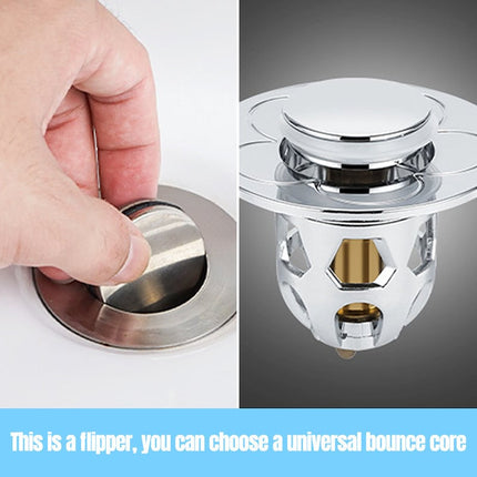 Bathroom Sink Stopper, Bathroom Sink Drain Plug with Strainer Basket