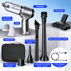 Cordless Car Vacuum with Air Blower, Handheld Vacuum Cleaner with Air Duster, Portable Air Compressor and Tire Inflator