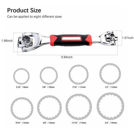 Universal Socket Wrench, Spanner Wrench with 360 Degree Rotating Head – image 8