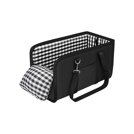 Center Console Dog Car Seat for Small Dogs, Pet Car Seat with Safety Belt and Removable Pillow for Travel