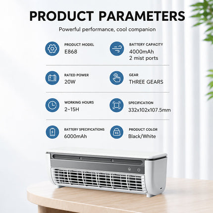 Wall Mount Evaporative Cooler with 3 Wind Modes – image 12