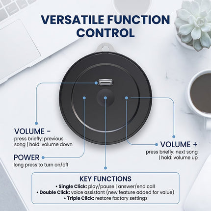 Magnetic Bluetooth Speaker with Phone Stand, Mini Wireless Speaker with 5W Bass