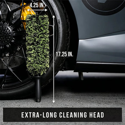 Wheel Detailing Brush with Long Reach Handle, Car Detailing Supplies