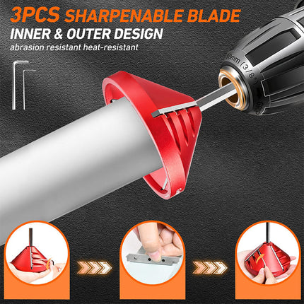 Deburring Tool 2 in 1, PVC Pipe Reamer Drill Attachment – image 12