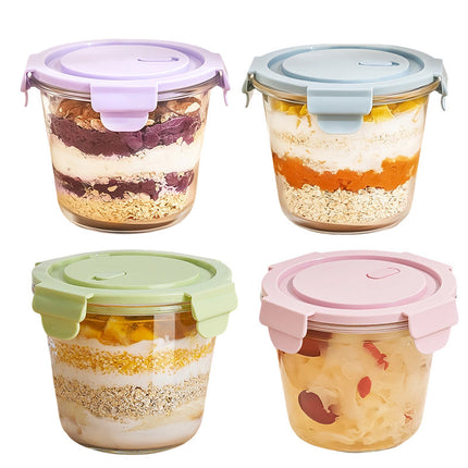 Glass Food Storage Bowl Set with Lids, Microwave Safe Containers – image 4