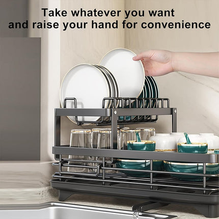 Dish Drying Rack, Large Dish Drainer for Kitchen Counter – image 8