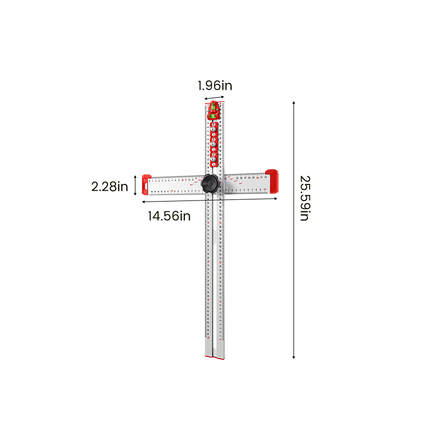 Drilling Guide Ruler with Level, Woodworking Tools – image 10