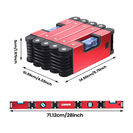 Foldable Bubble Level Tool, Carpenter Tools and Measuring Tool