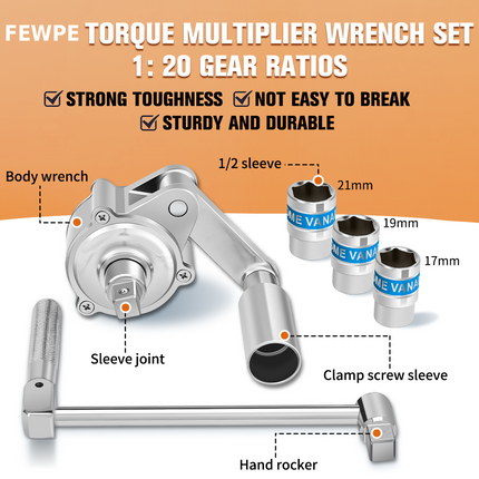 Torque Multiplier Wrench Set, Heavy Duty Lug Wrench – image 9
