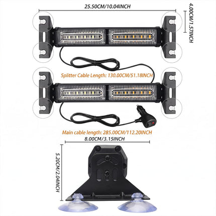 Emergency Light Bar for Windshield, LED Strobe Light Bar – image 7