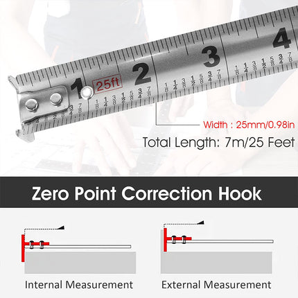 Tape Measure 16 and 25 ft, Stainless Steel Tape Measure