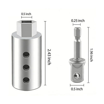 Trailer Jack Drill Socket Adapter, Stainless Steel Trailer Jack Drill Adapter 1/2 Inch Drive